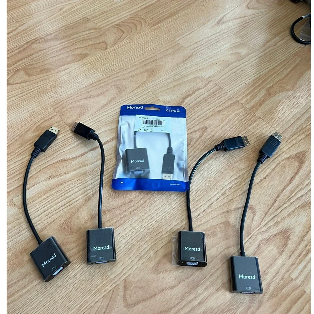 Moread DisplayPort to VGA Adapter OS Black Brand New 1080p Video Converter